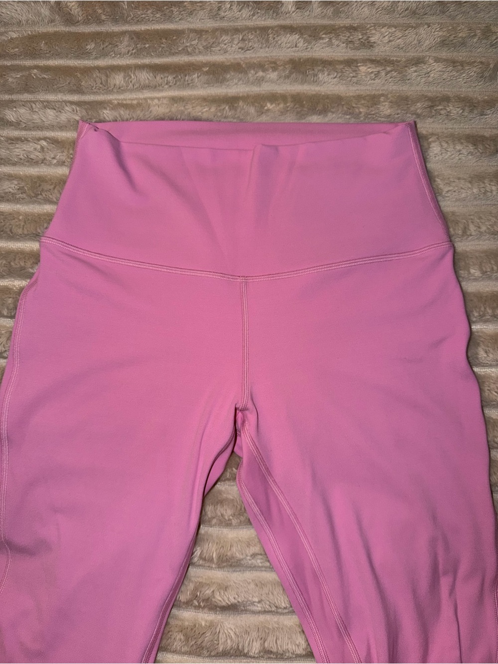 Lululemon align double line Leggings size 8 in color pink frosting